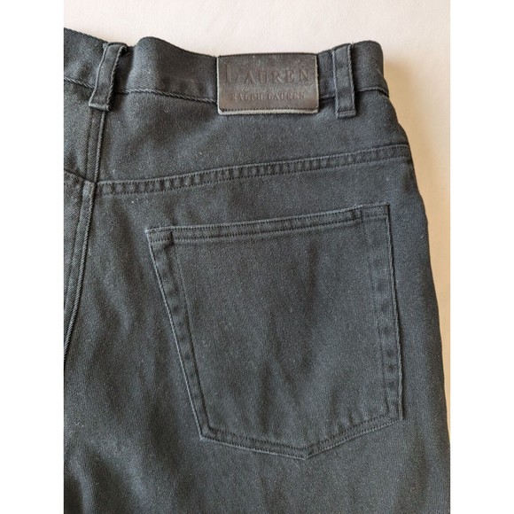 Lauren Ralph Lauren Pants Womens 8 Black Denim Jeans Straight Casual High Rise‎ - Picture 3 of 10